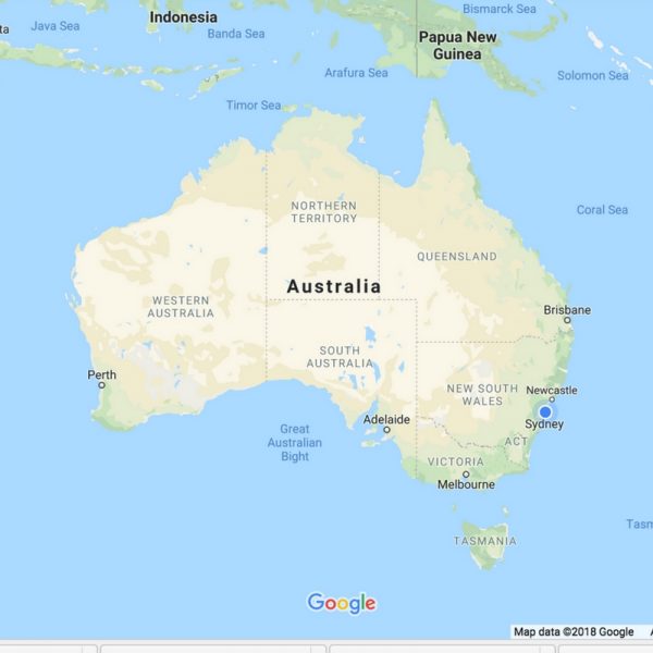 Australia Map 600x600 