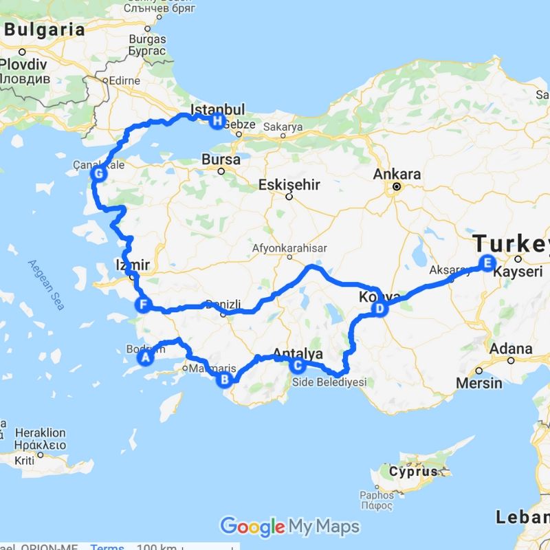 travel plan for turkey